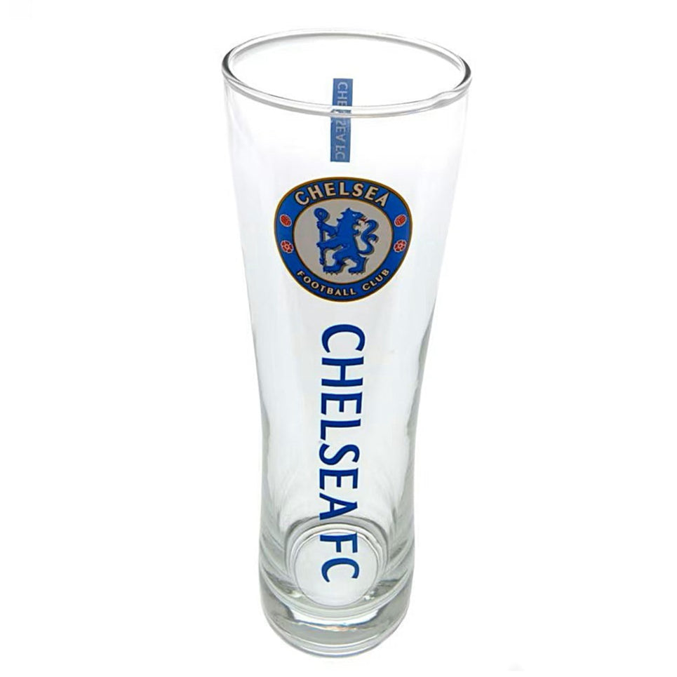 chelsea fc tall beer pint glass